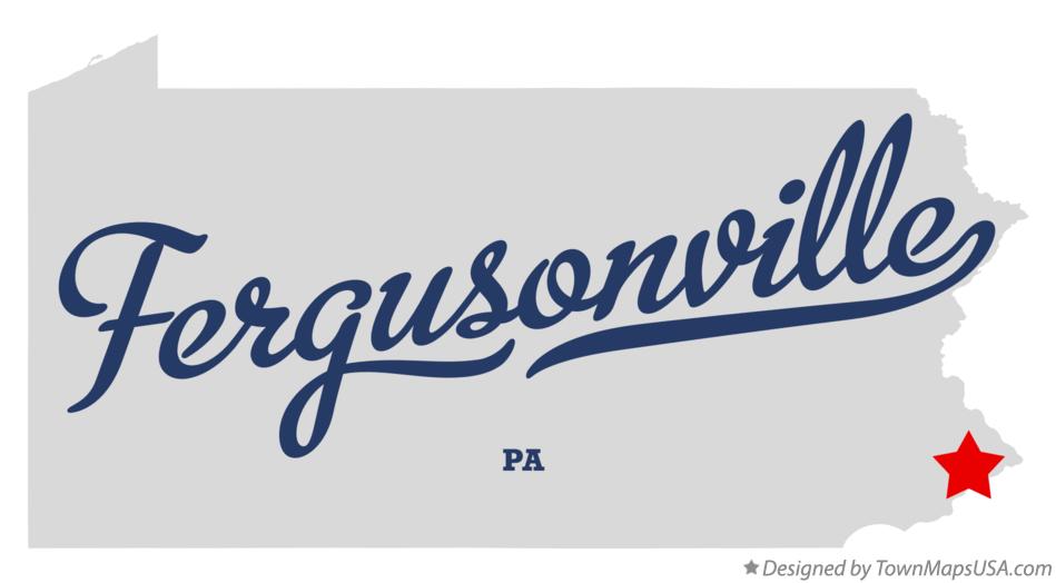 Map of Fergusonville Pennsylvania PA