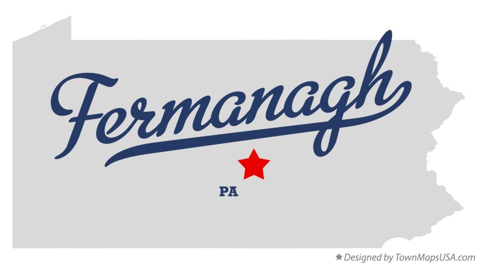 Map of Fermanagh Pennsylvania PA