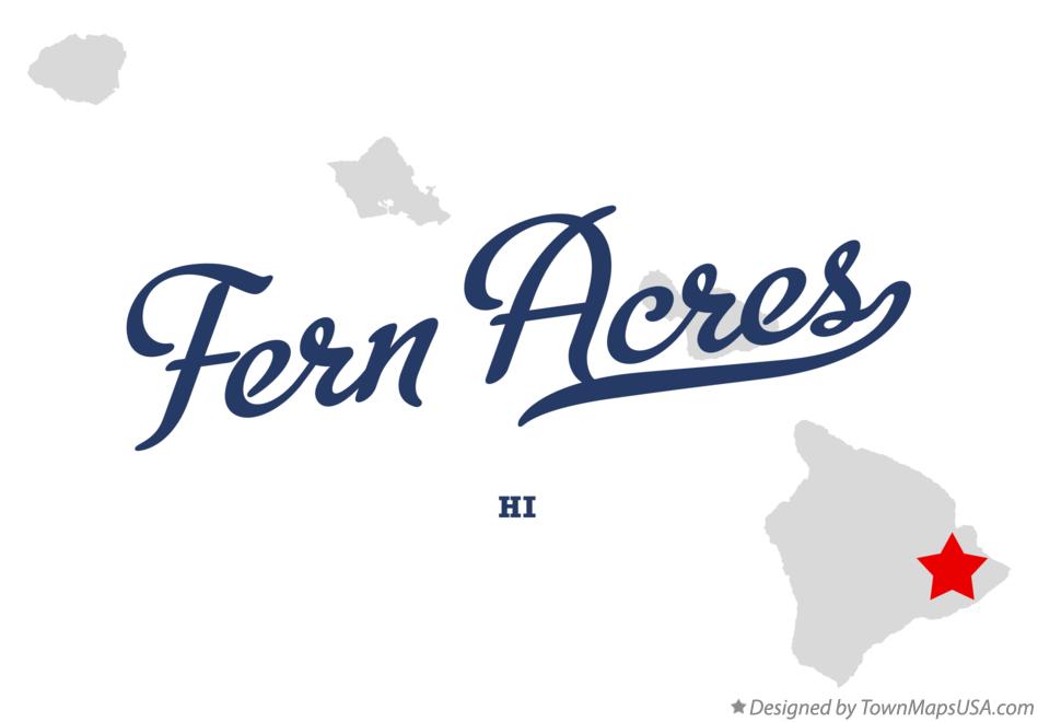 Map of Fern Acres Hawaii HI