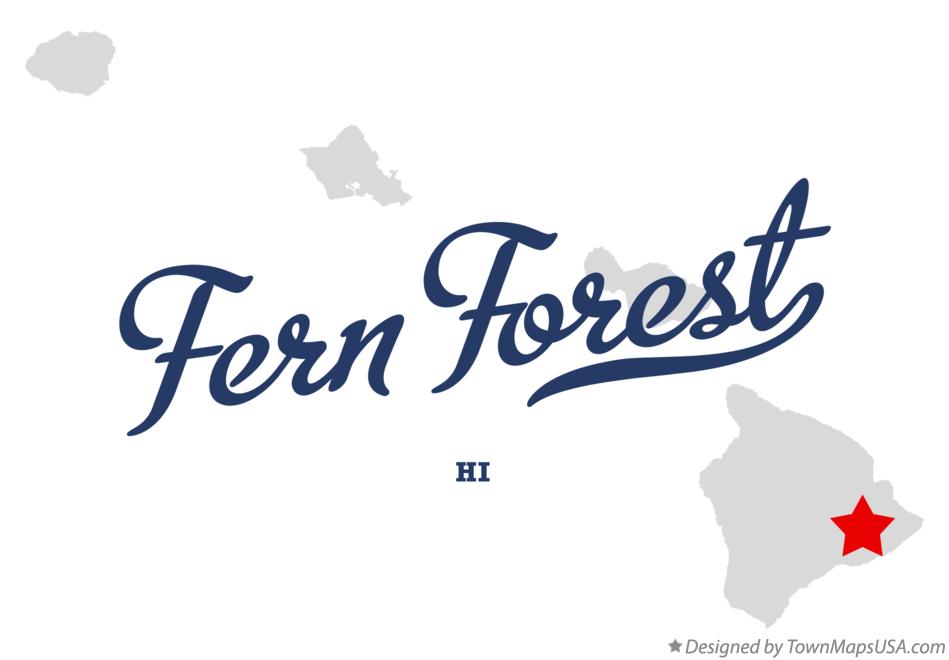 Map of Fern Forest Hawaii HI