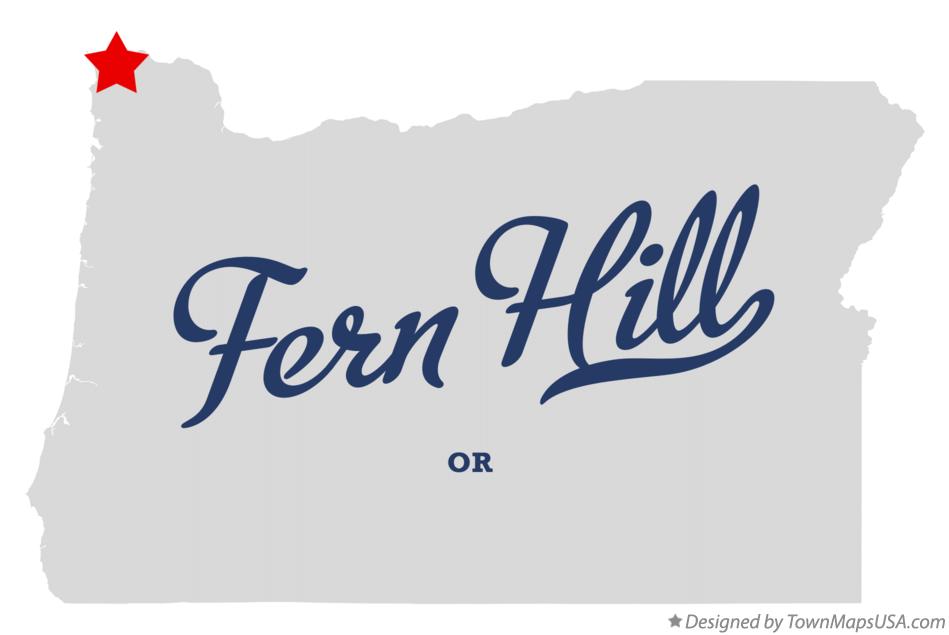 Map of Fern Hill Oregon OR