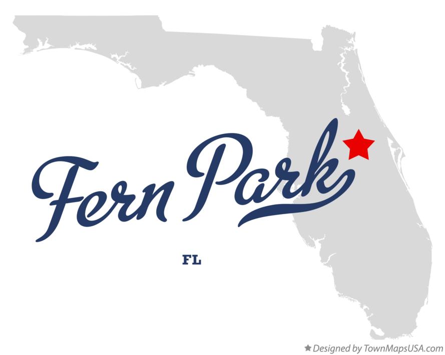 Map of Fern Park Florida FL