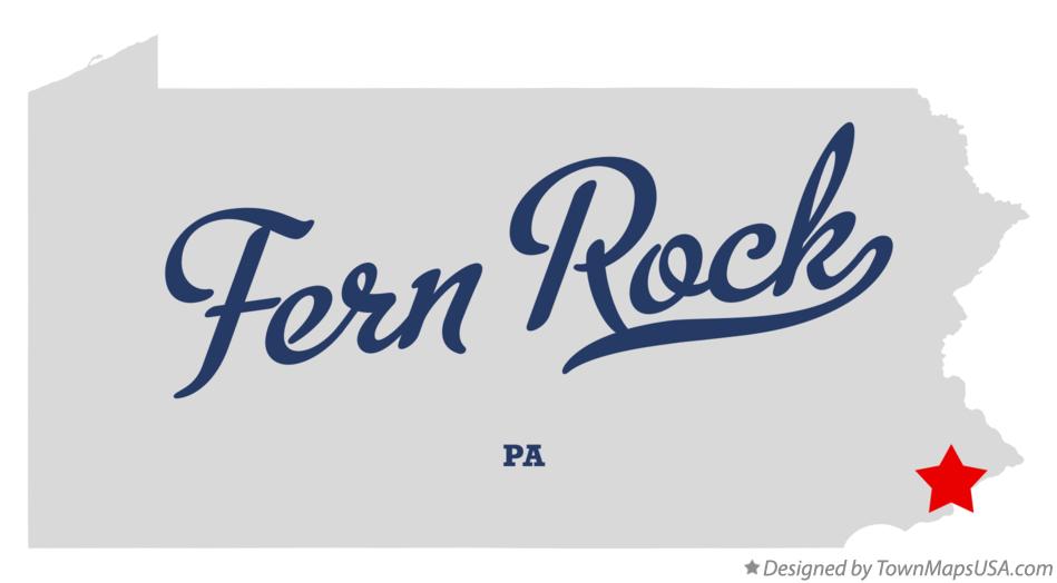 Map of Fern Rock Pennsylvania PA