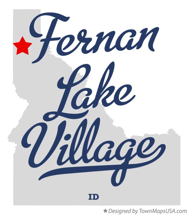 Map of Fernan Lake Village Idaho ID