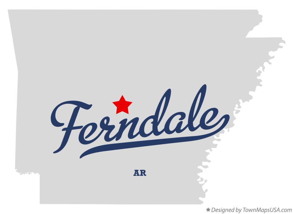 Map of Ferndale Arkansas AR