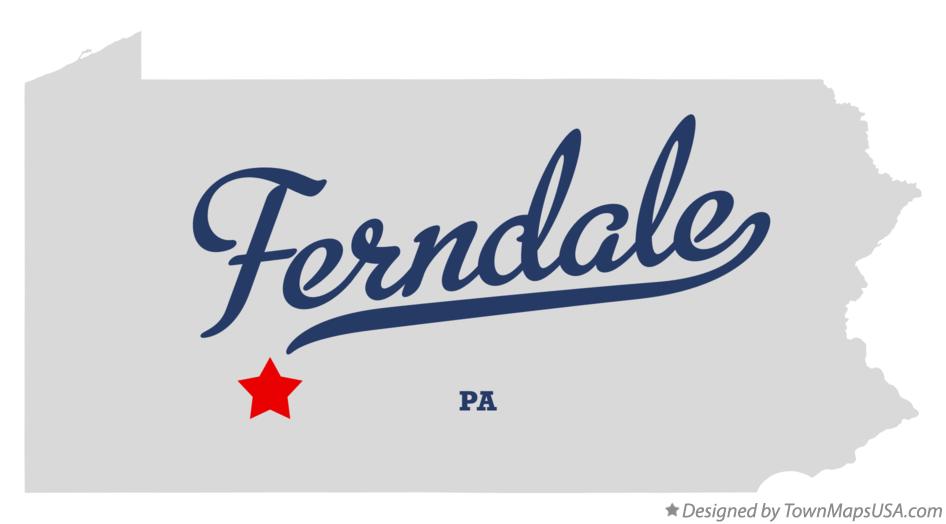 Map of Ferndale Pennsylvania PA