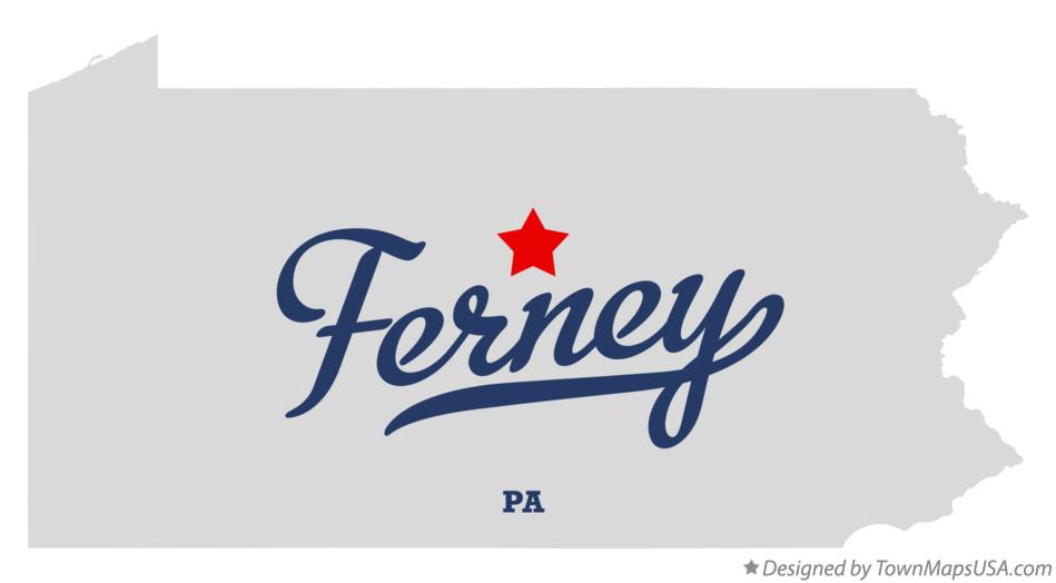 Map of Ferney Pennsylvania PA