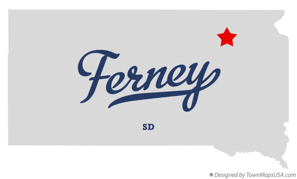 Map of Ferney South Dakota SD