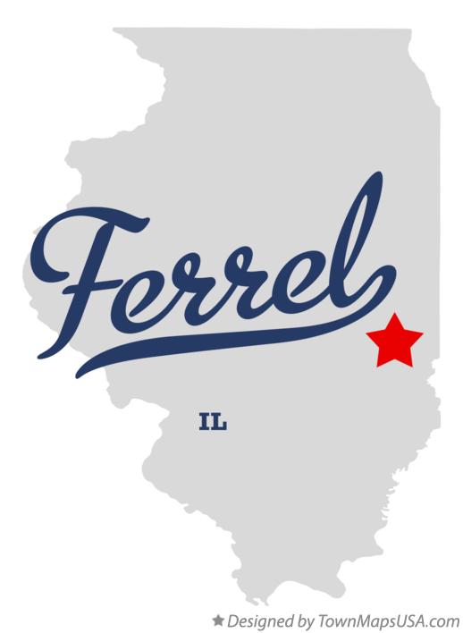 Map of Ferrel Illinois IL
