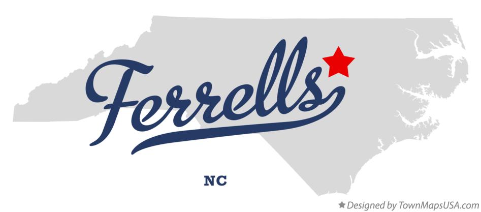 Map of Ferrells North Carolina NC