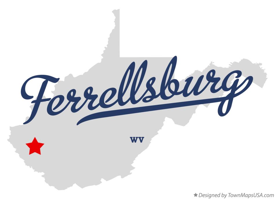 Map of Ferrellsburg West Virginia WV