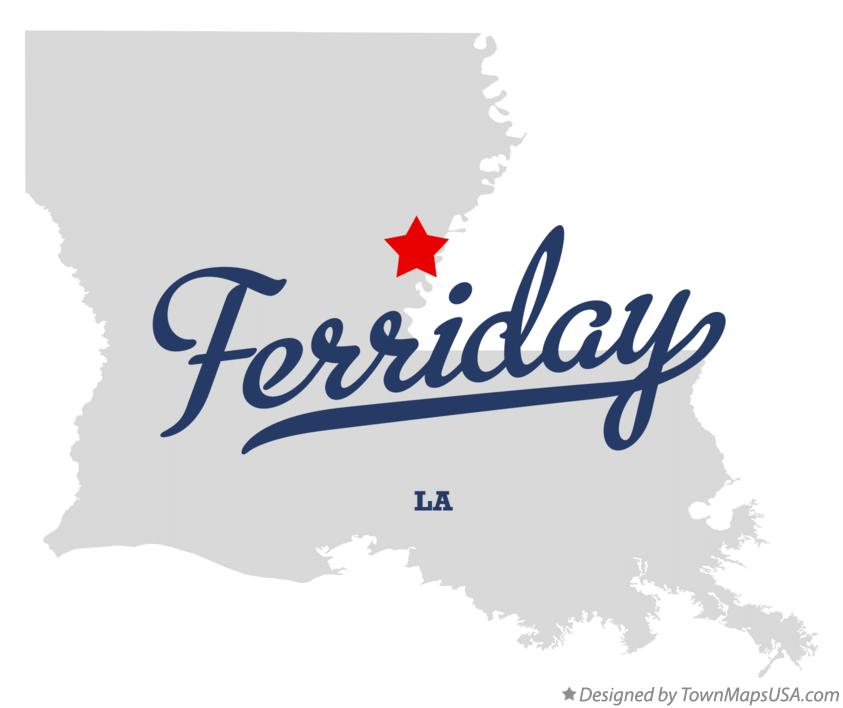 Map of Ferriday Louisiana LA
