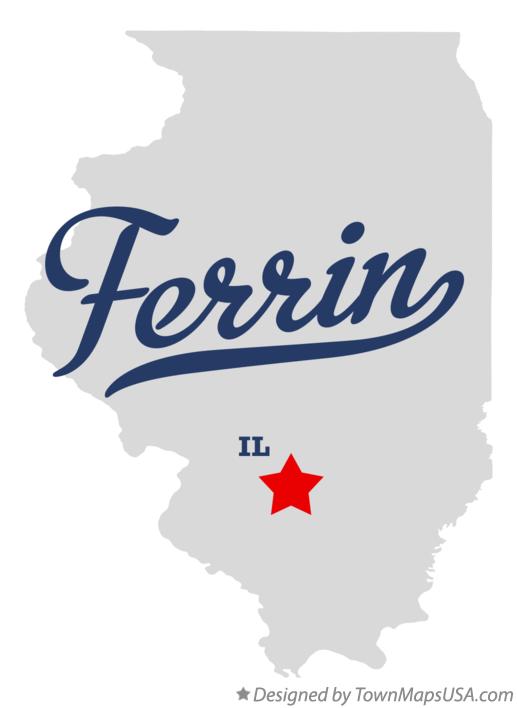 Map of Ferrin Illinois IL