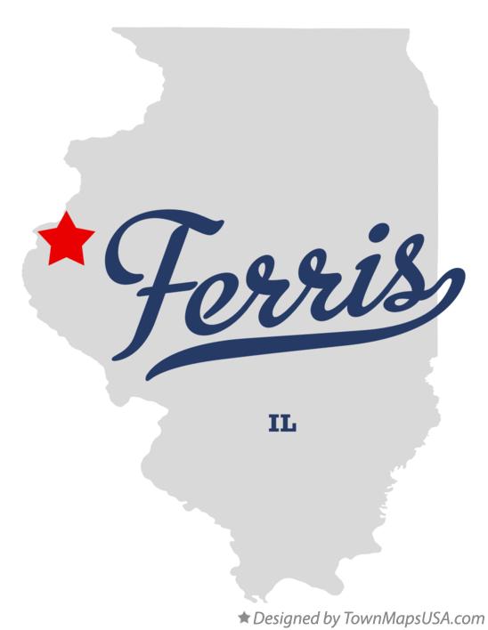 Map of Ferris Illinois IL