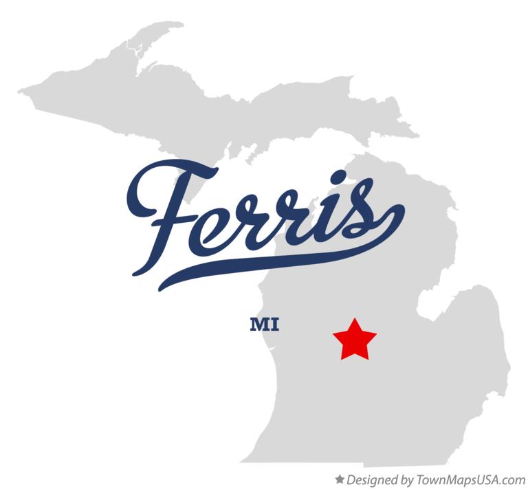 Map of Ferris Michigan MI