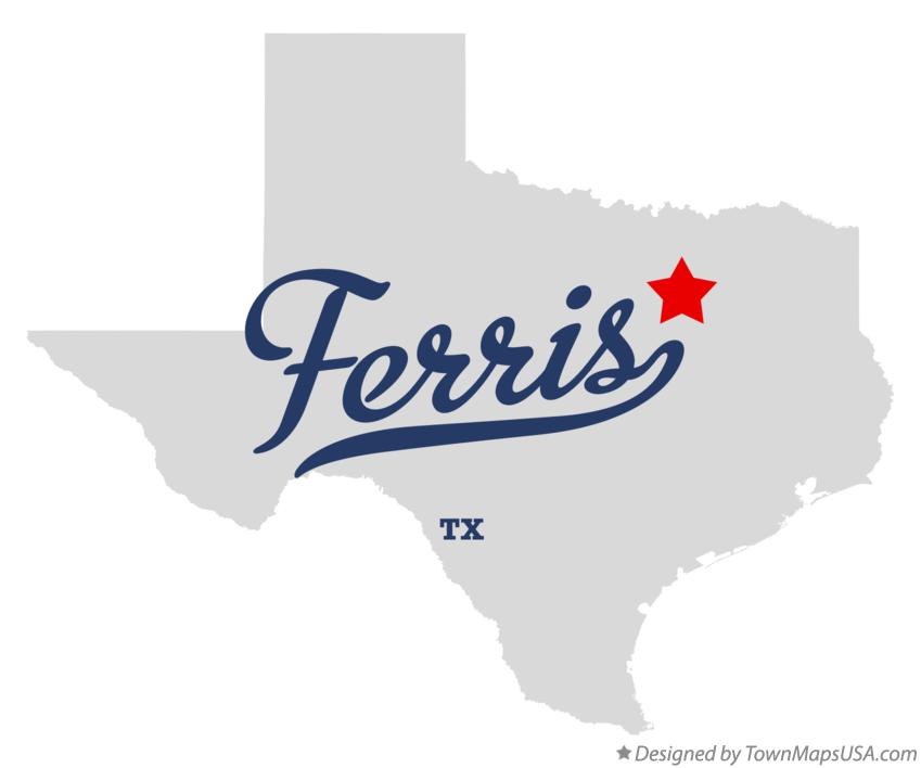 Map of Ferris Texas TX