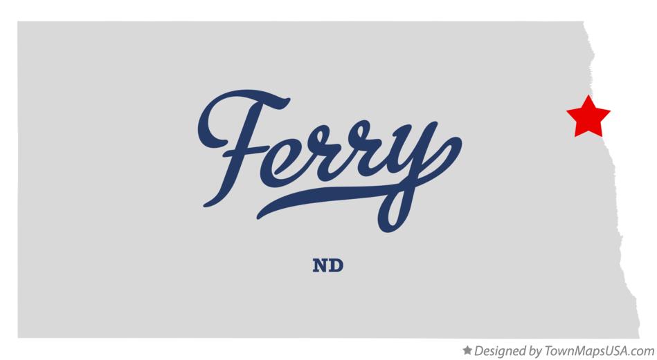 Map of Ferry North Dakota ND