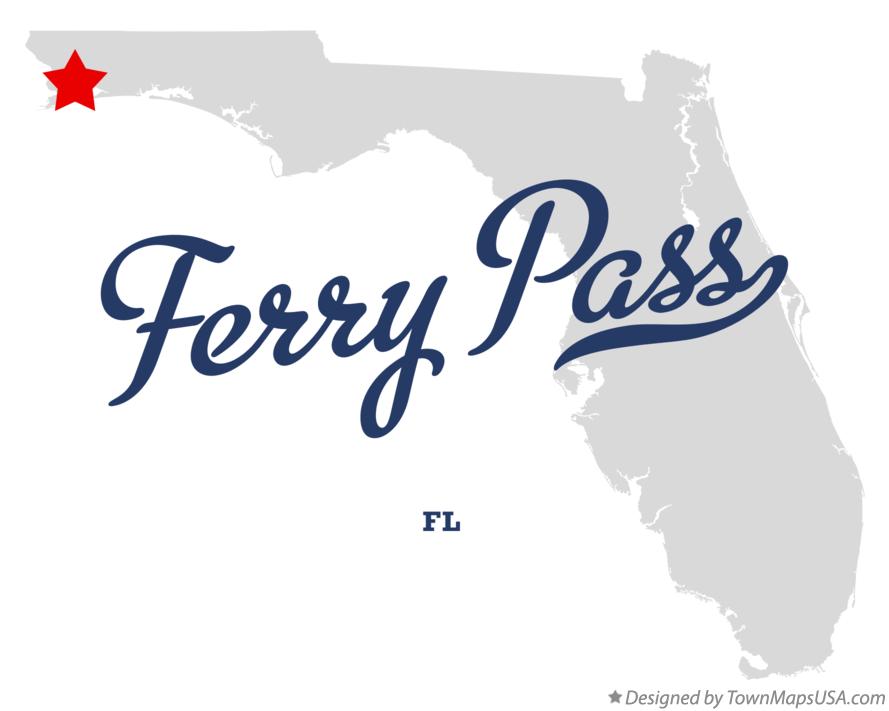 Map of Ferry Pass Florida FL