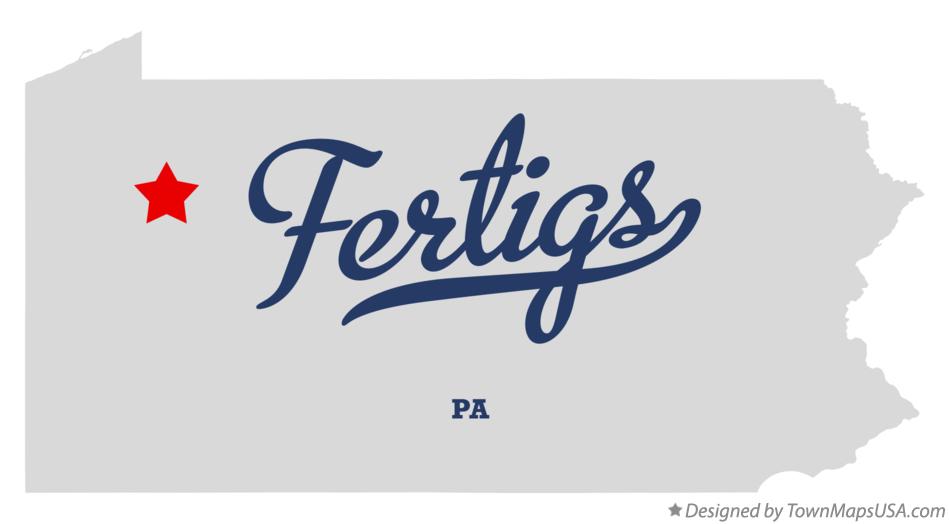 Map of Fertigs Pennsylvania PA