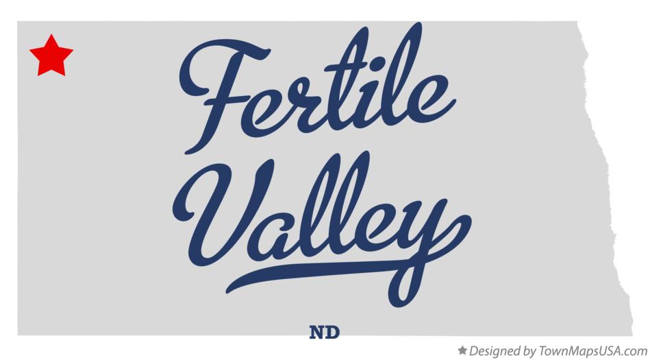 Map of Fertile Valley North Dakota ND