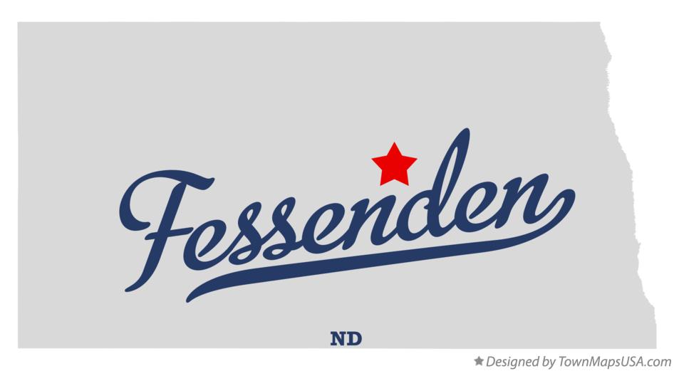 Map of Fessenden North Dakota ND