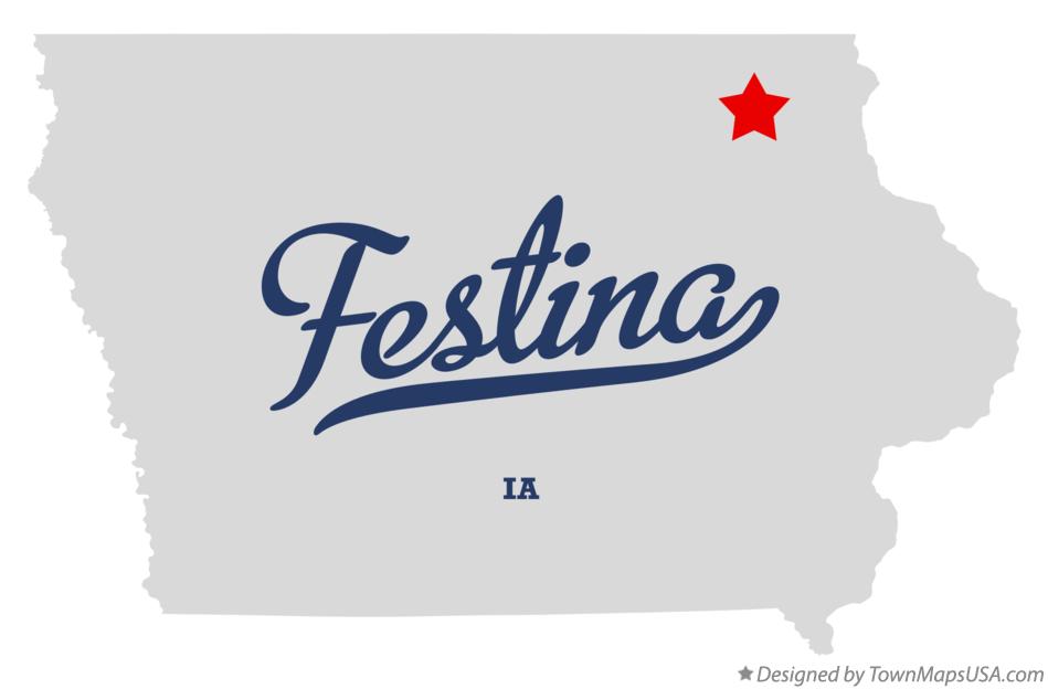 Map of Festina Iowa IA