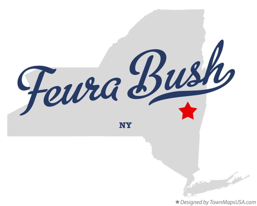 Map of Feura Bush New York NY
