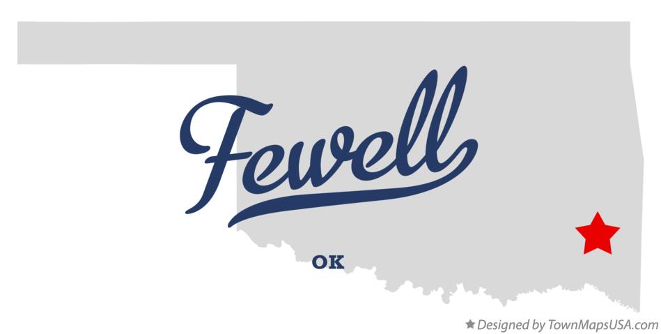 Map of Fewell Oklahoma OK
