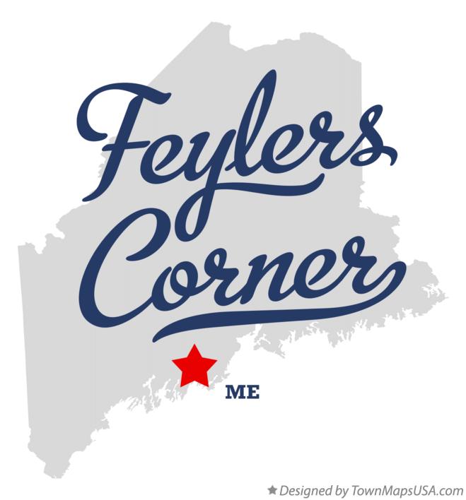 Map of Feylers Corner Maine ME