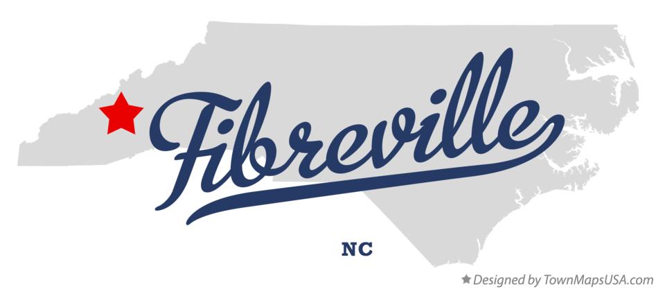 Map of Fibreville North Carolina NC