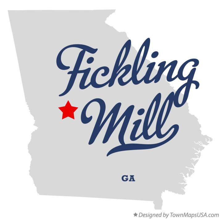 Map of Fickling Mill Georgia GA