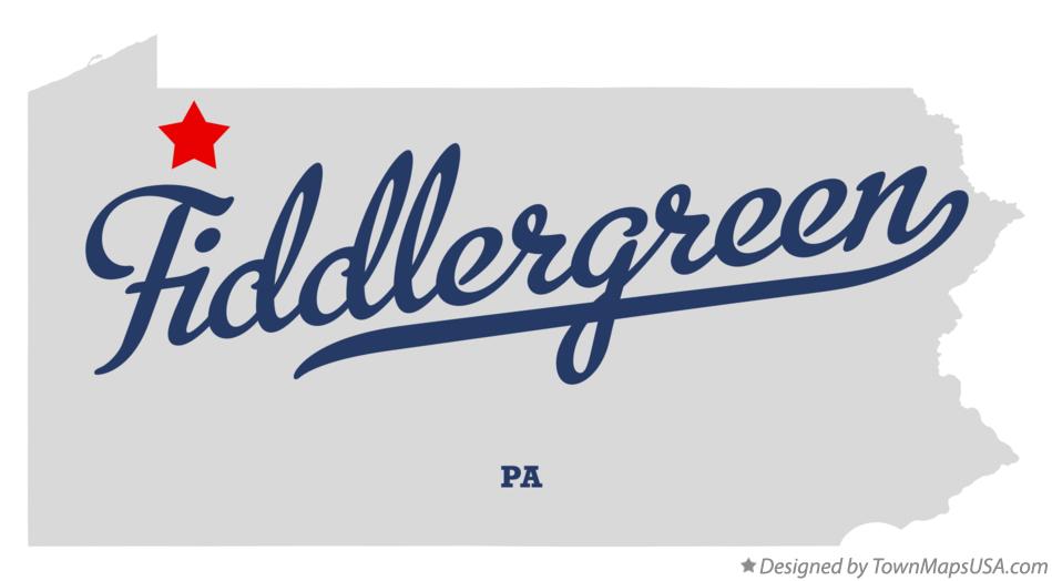 Map of Fiddlergreen Pennsylvania PA