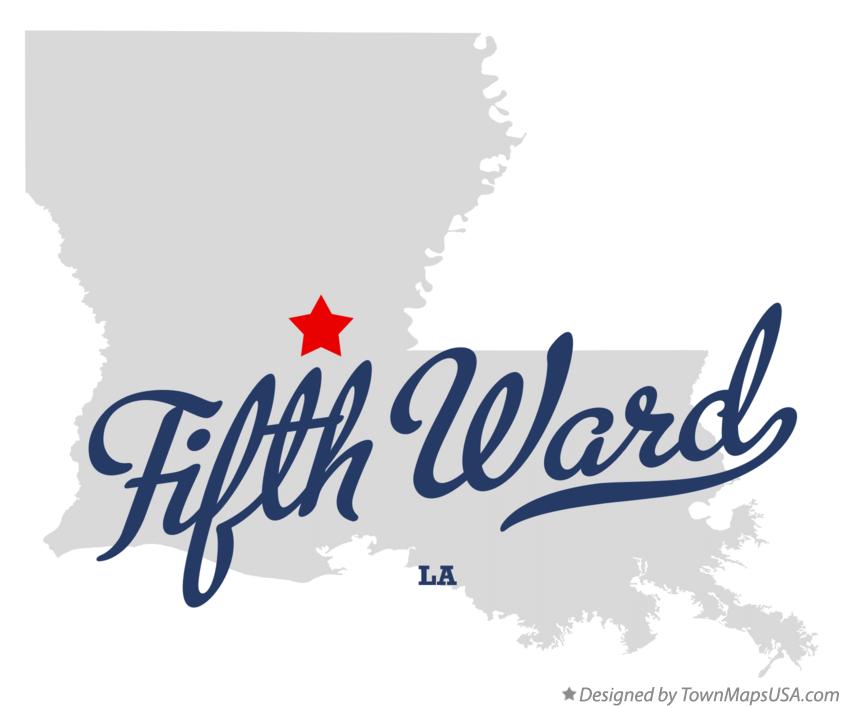 Map of Fifth Ward Louisiana LA