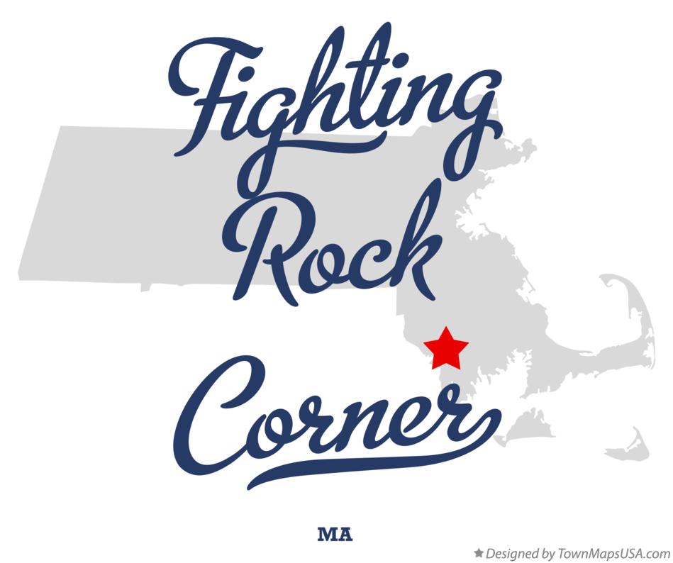 Map of Fighting Rock Corner Massachusetts MA