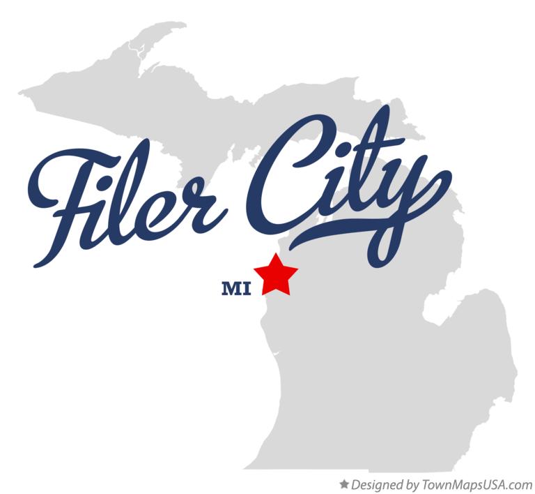 Map of Filer City Michigan MI