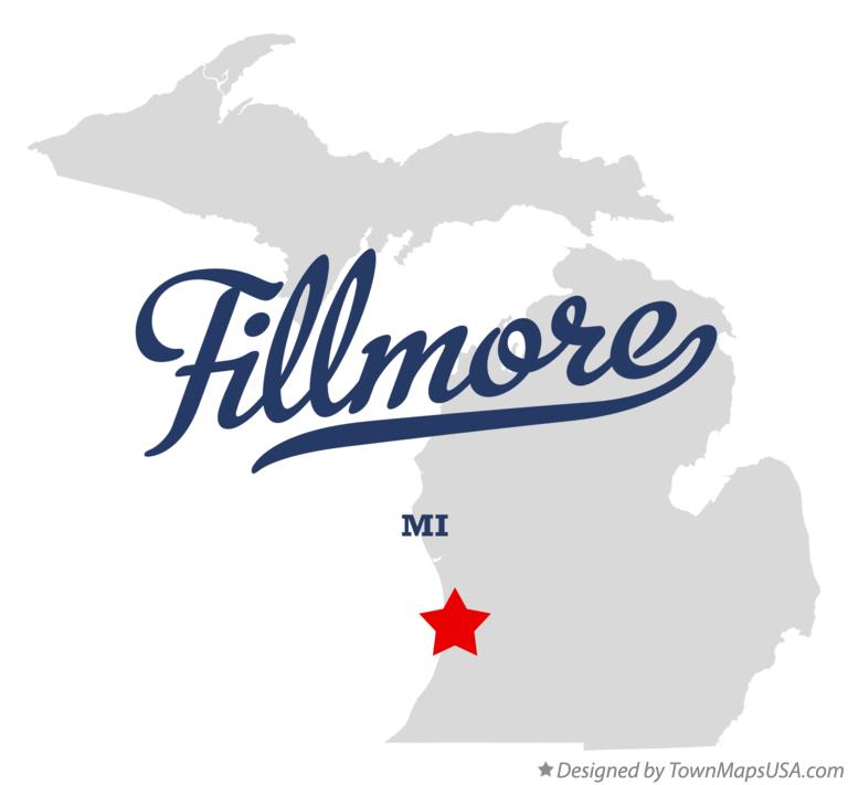 Map of Fillmore Michigan MI