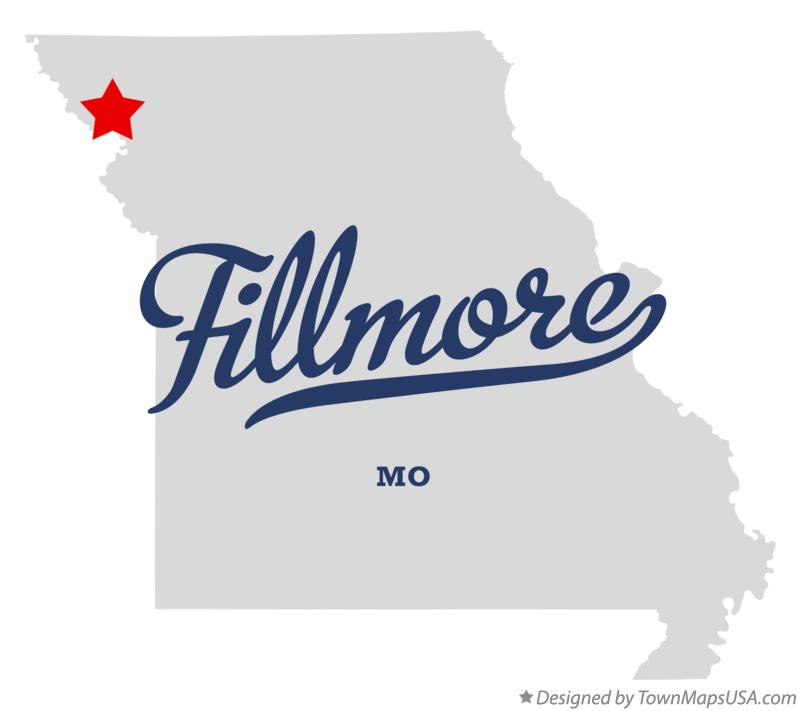 Map of Fillmore Missouri MO