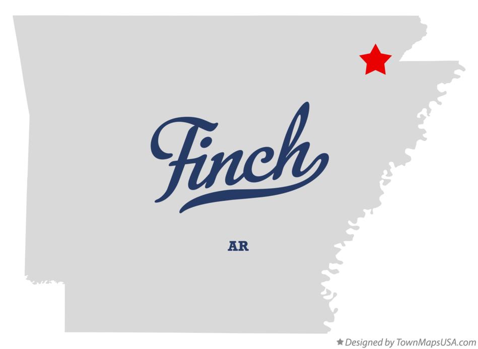 Map of Finch Arkansas AR