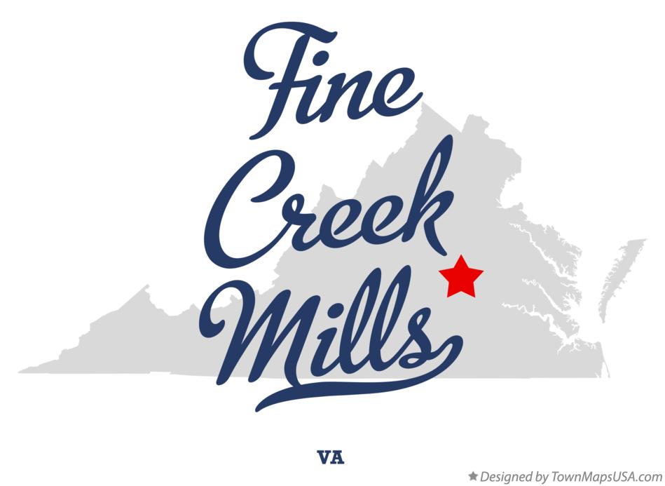 Map of Fine Creek Mills Virginia VA