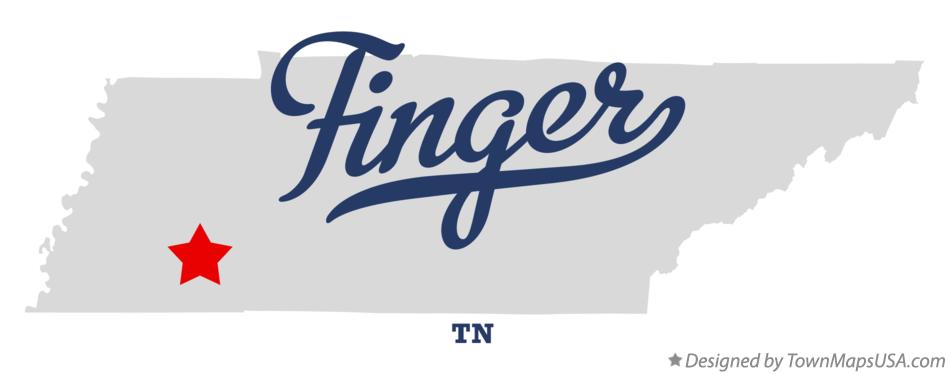 Map of Finger Tennessee TN