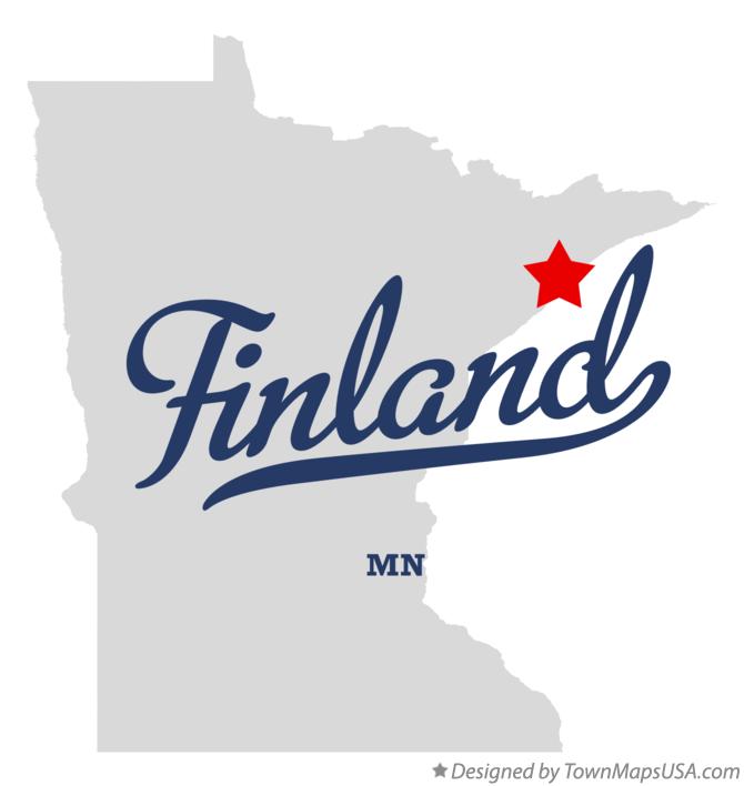 Map of Finland Minnesota MN