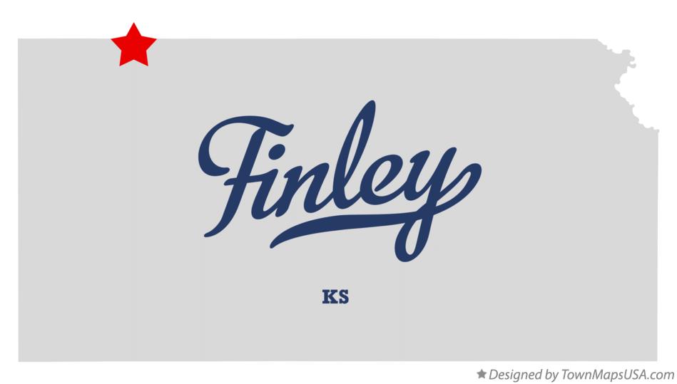 Map of Finley Kansas KS
