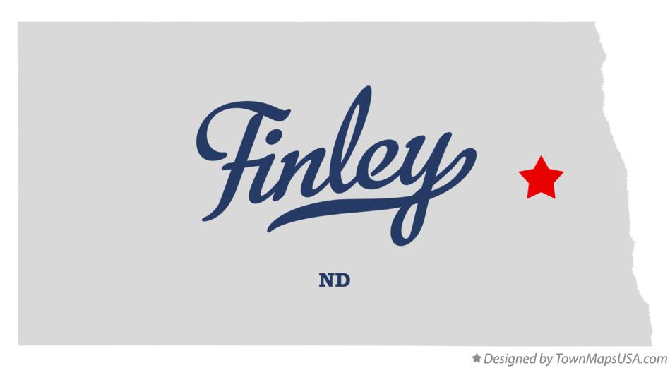 Map of Finley North Dakota ND
