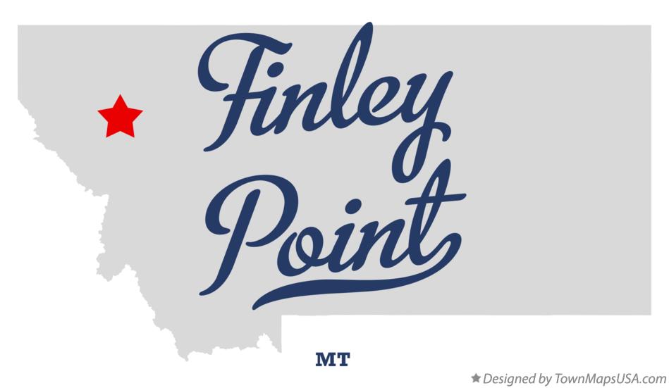 Map of Finley Point Montana MT