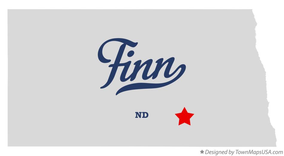 Map of Finn North Dakota ND