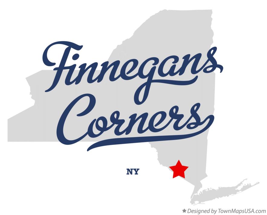 Map of Finnegans Corners New York NY