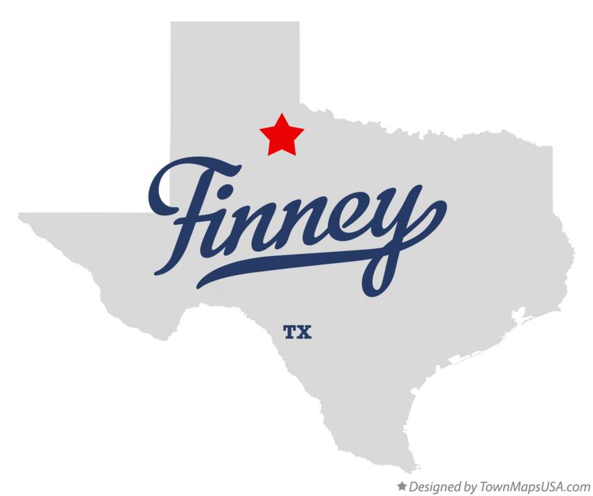 Map of Finney Texas TX