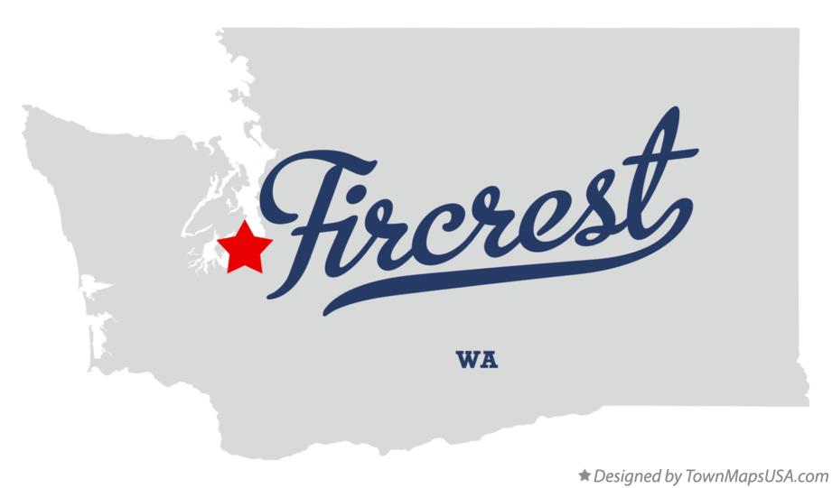 Map of Fircrest Washington WA