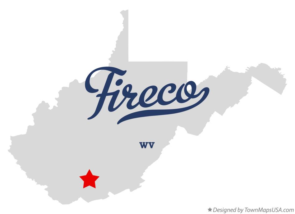 Map of Fireco West Virginia WV