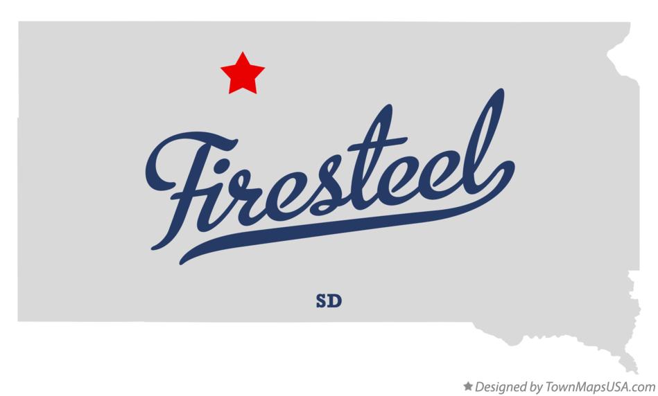 Map of Firesteel South Dakota SD